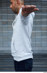 Upper Body Man White Casual Slim Street photo references